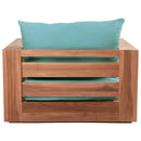 Meridian Tulum Blue Water Resistant Fabric Outdoor Chair IMAGE 3