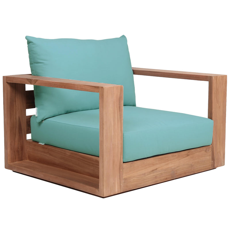 Meridian Tulum Blue Water Resistant Fabric Outdoor Chair IMAGE 4