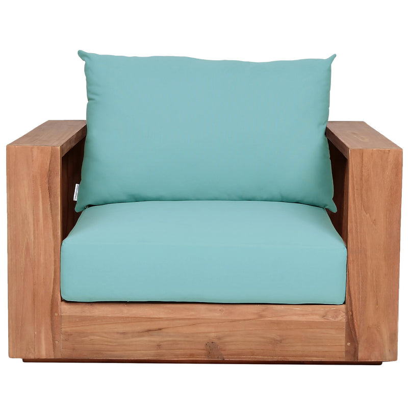 Meridian Tulum Blue Water Resistant Fabric Outdoor Chair IMAGE 5