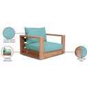 Meridian Tulum Blue Water Resistant Fabric Outdoor Chair IMAGE 9
