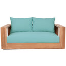 Meridian Tulum Blue Water Resistant Fabric Outdoor Loveseat IMAGE 5