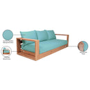 Meridian Tulum Blue Water Resistant Fabric Outdoor Sofa IMAGE 9