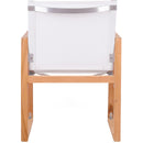 Meridian Tulum Off White Water Resistant Fabric Outdoor Patio Dining Arm Chair IMAGE 2