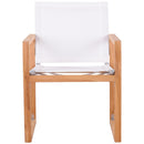 Meridian Tulum Off White Water Resistant Fabric Outdoor Patio Dining Arm Chair IMAGE 4