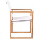 Meridian Tulum Off White Water Resistant Fabric Outdoor Patio Dining Arm Chair IMAGE 5