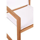 Meridian Tulum Off White Water Resistant Fabric Outdoor Patio Dining Arm Chair IMAGE 6