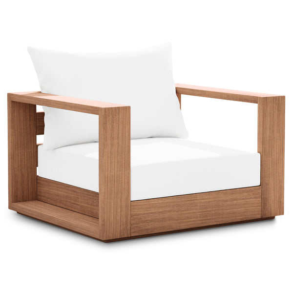 Meridian Tulum Off White Water Resistant Fabric Outdoor Chair IMAGE 1