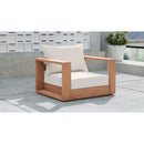 Meridian Tulum Off White Water Resistant Fabric Outdoor Chair IMAGE 2