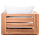 Meridian Tulum Off White Water Resistant Fabric Outdoor Chair IMAGE 3