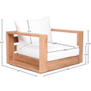 Meridian Tulum Off White Water Resistant Fabric Outdoor Chair IMAGE 8