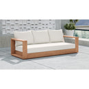 Meridian Tulum Off White Water Resistant Fabric Outdoor Sofa IMAGE 2