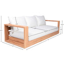 Meridian Tulum Off White Water Resistant Fabric Outdoor Sofa IMAGE 8