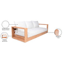Meridian Tulum Off White Water Resistant Fabric Outdoor Sofa IMAGE 9