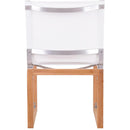 Meridian Tulum Off White Water Resistant Fabric Outdoor Patio Dining Side Chair IMAGE 2