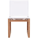 Meridian Tulum Off White Water Resistant Fabric Outdoor Patio Dining Side Chair IMAGE 4