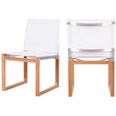 Meridian Tulum Off White Water Resistant Fabric Outdoor Patio Dining Side Chair IMAGE 9