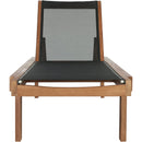 Meridian Tulum Black Water Resistant Fabric Outdoor Patio Lounger IMAGE 3