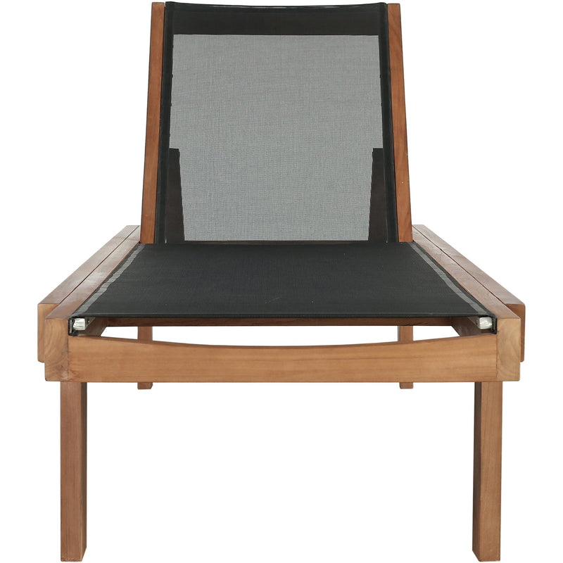 Meridian Tulum Black Water Resistant Fabric Outdoor Patio Lounger IMAGE 3