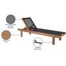 Meridian Tulum Black Water Resistant Fabric Outdoor Patio Lounger IMAGE 8