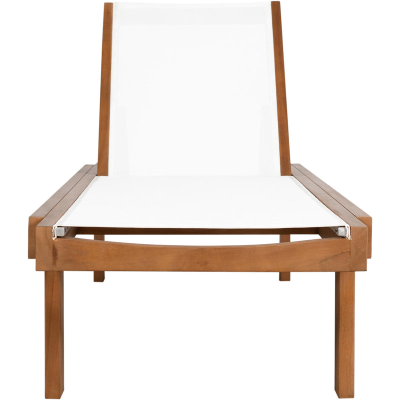 Meridian Tulum Off White Water Resistant Fabric Outdoor Patio Lounger IMAGE 3