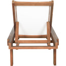 Meridian Tulum Off White Water Resistant Fabric Outdoor Patio Lounger IMAGE 4