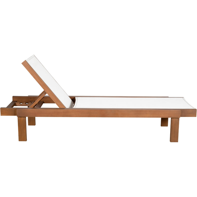 Meridian Tulum Off White Water Resistant Fabric Outdoor Patio Lounger IMAGE 5