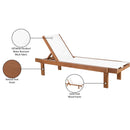 Meridian Tulum Off White Water Resistant Fabric Outdoor Patio Lounger IMAGE 8