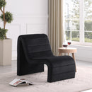Meridian Ivy Black Velvet Accent Chair IMAGE 2