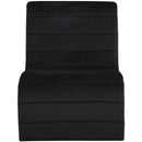 Meridian Ivy Black Velvet Accent Chair IMAGE 4