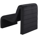 Meridian Ivy Black Velvet Accent Chair IMAGE 5