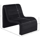 Meridian Ivy Black Velvet Accent Chair IMAGE 8