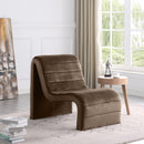 Meridian Ivy Brown Velvet Accent Chair IMAGE 2