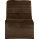 Meridian Ivy Brown Velvet Accent Chair IMAGE 4