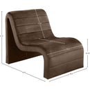 Meridian Ivy Brown Velvet Accent Chair IMAGE 8