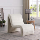 Meridian Ivy Cream Velvet Accent Chair IMAGE 2