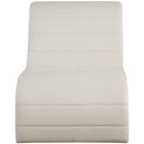 Meridian Ivy Cream Velvet Accent Chair IMAGE 4