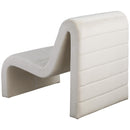 Meridian Ivy Cream Velvet Accent Chair IMAGE 5