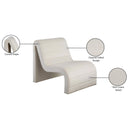 Meridian Ivy Cream Velvet Accent Chair IMAGE 9
