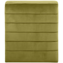 Meridian Ivy Olive Velvet Accent Chair IMAGE 3