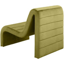 Meridian Ivy Olive Velvet Accent Chair IMAGE 5