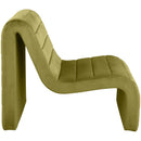 Meridian Ivy Olive Velvet Accent Chair IMAGE 6