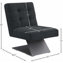 Meridian Zeal Black Boucle Fabric Accent Chair IMAGE 8