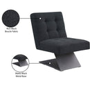 Meridian Zeal Black Boucle Fabric Accent Chair IMAGE 9