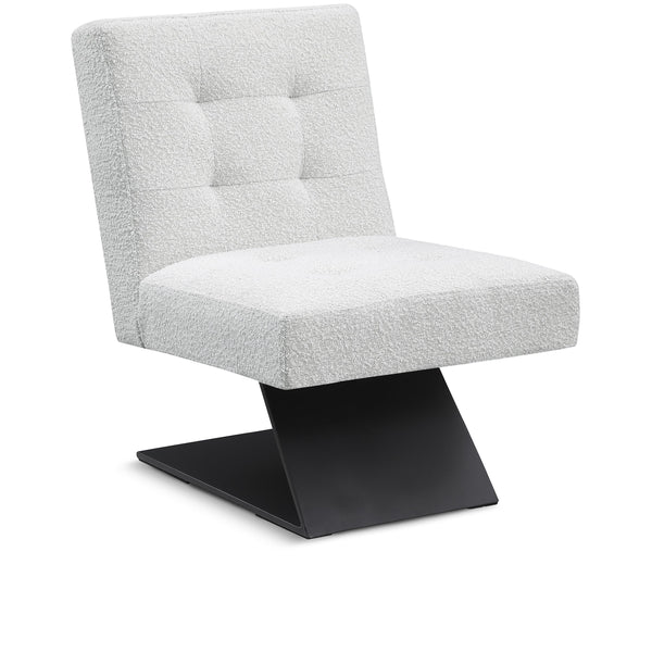 Meridian Zeal Cream Boucle Fabric Accent Chair IMAGE 1