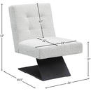 Meridian Zeal Cream Boucle Fabric Accent Chair IMAGE 8