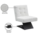 Meridian Zeal Cream Boucle Fabric Accent Chair IMAGE 9