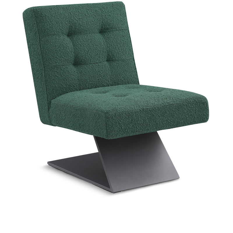 Meridian Zeal Green Boucle Fabric Accent Chair IMAGE 1