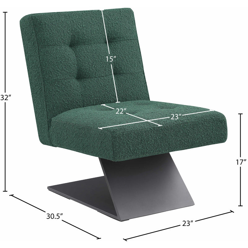 Meridian Zeal Green Boucle Fabric Accent Chair IMAGE 8