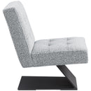 Meridian Zeal Grey Boucle Fabric Accent Chair IMAGE 5