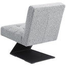 Meridian Zeal Grey Boucle Fabric Accent Chair IMAGE 6